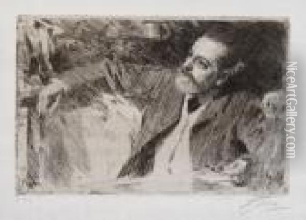 Antonin Proust Oil Painting - Anders Zorn