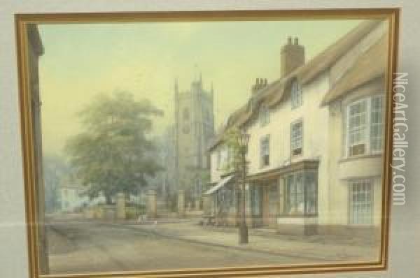 Church Street, Sidmounth Oil Painting - Stephen Thompson