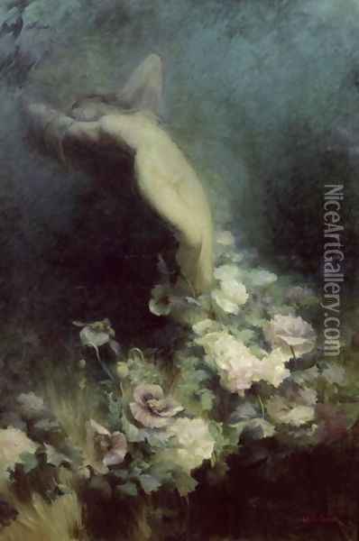 Les Fleurs du Sommeil Oil Painting - Achille Theodore Cesbron