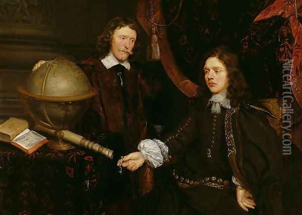 John Bankes (1626-56) and his Tutor, Sir Maurice Williams Oil Painting - Francis Cleyn