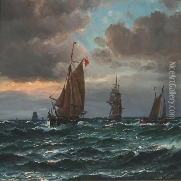 Seascape Oil Painting - Vilhelm Bille