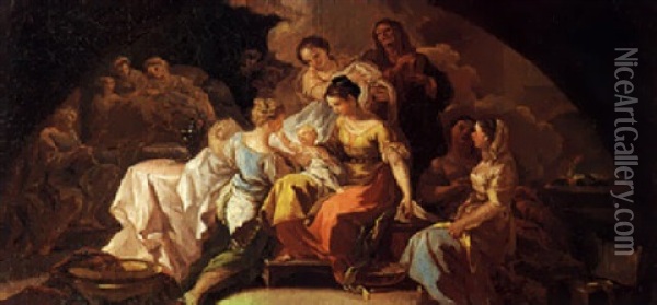 La Nativita Di Maria Oil Painting - Corrado Giaquinto