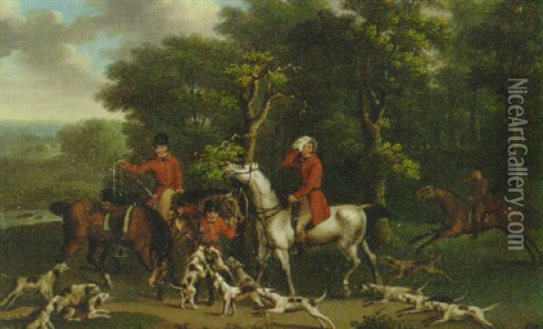 Charles Boldero Of Aspenden Hall, Hertfordshire Oil Painting - Samuel Raven