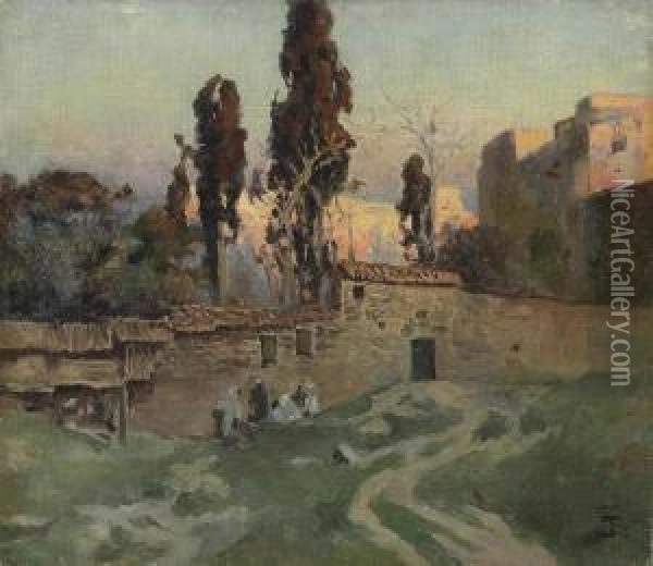 The Garden Of Eski Saray In Constantinople Oil Painting - Vasily Polenov
