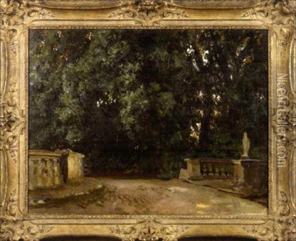 A View Of The Park, Villa Torlonia, Frascati Oil Painting - John Singer Sargent