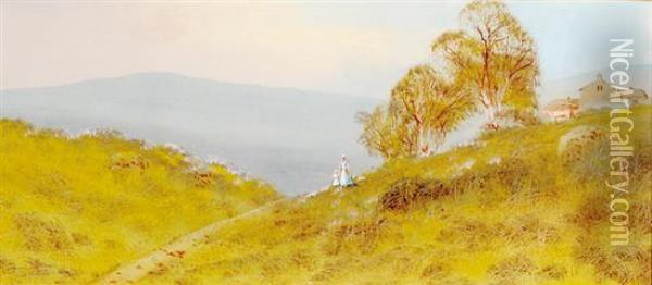 Golden October, Derbyshire Peak Oil Painting - S.E. Hall