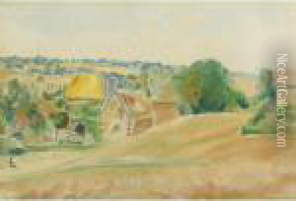 La Cavia, Eragny Oil Painting - Camille Pissarro