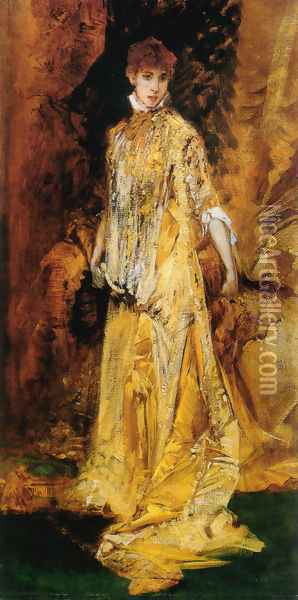 Sarah Bernhardt Oil Painting - Hans Makart