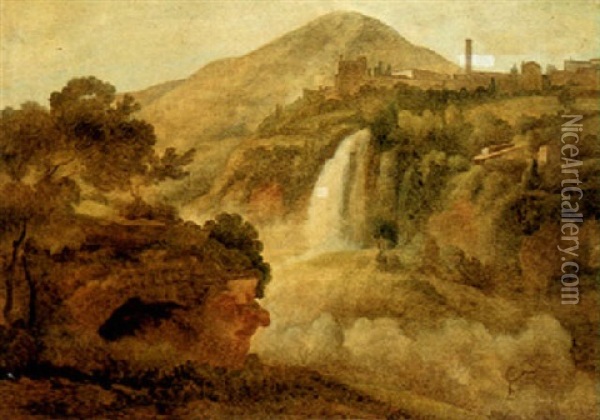 View Of The Roman Campagna Oil Painting - Francois Marius Granet