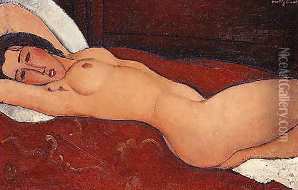 Reclining Nude 2 Oil Painting - Amedeo Modigliani