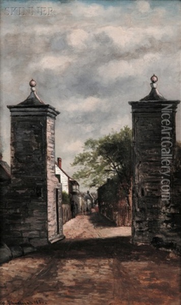 City Gate St. Augustine Oil Painting - Frank Henry Shapleigh