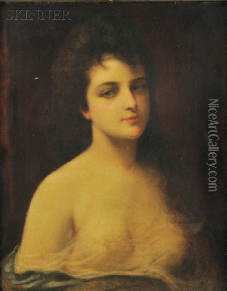 Portrait Of A Woman Oil Painting - Vincent G. Stiepevich