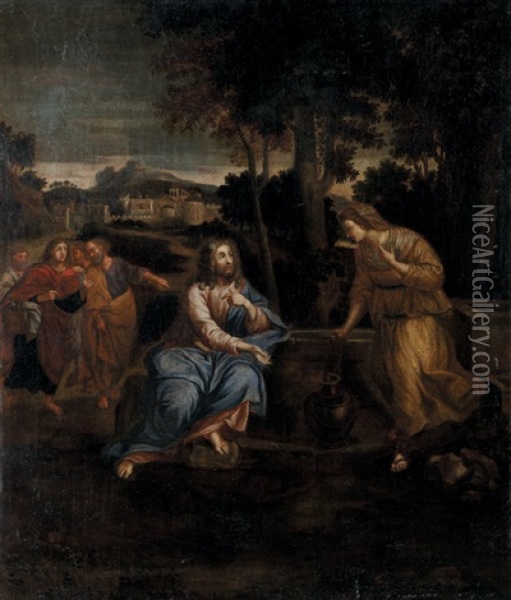 Le Christ Et La Samaritaine Oil Painting - Charles de La Fosse
