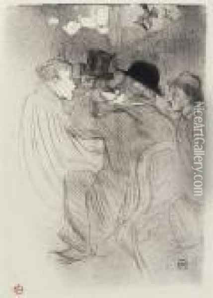 Au Moulin Rouge: Un Rude! Un Vrai Rude! Oil Painting - Henri De Toulouse-Lautrec