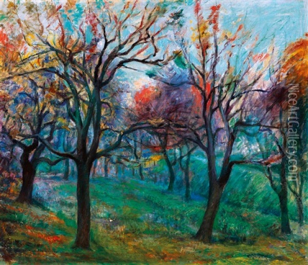 Early Spring Oil Painting - Karoly Kernstok