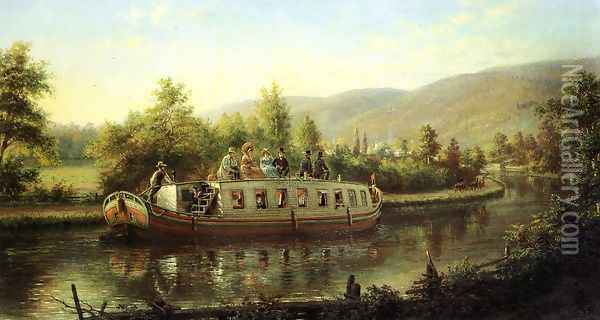 Early Days of Rapid Transit Oil Painting - Edward Lamson Henry
