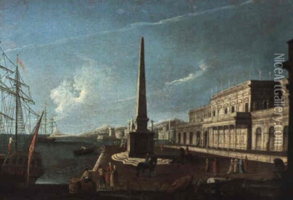 Venezianisches Capriccio Oil Painting - Gaetano Veturali