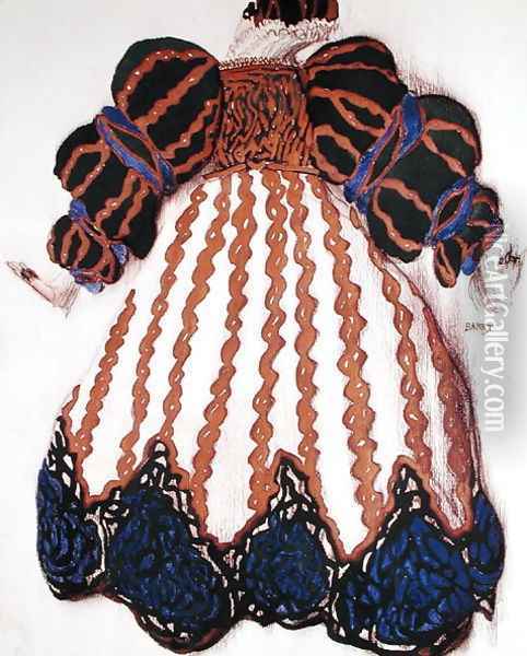 Costume design for the ballet 'La Legende de Joseph', 1914 (5) Oil Painting - Leon Samoilovitch Bakst