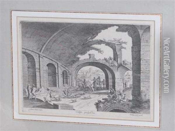Group Of Six Engravings Oil Painting - Philip Galle