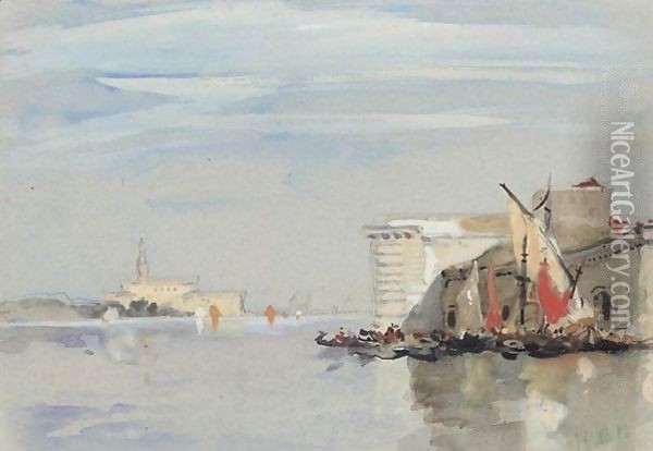 Guidecca Canal, Venice Oil Painting - Hercules Brabazon Brabazon