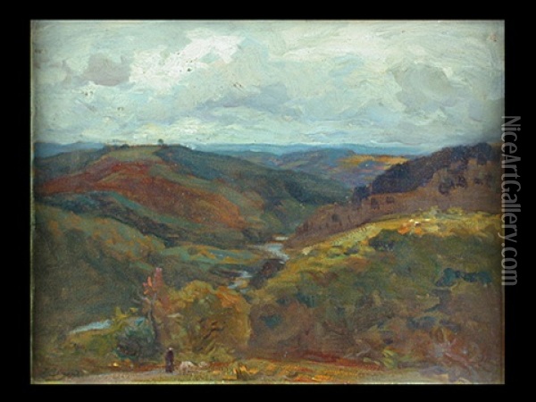 Hugelige Landschaft Oil Painting - Jean Remond
