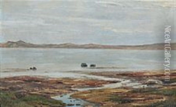 Landskab Fra Mols Oil Painting - Janus la Cour
