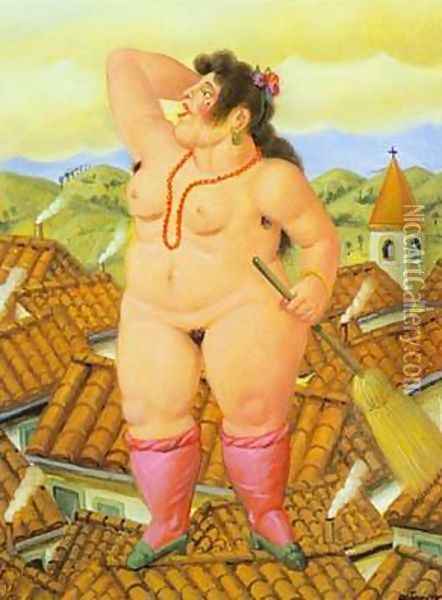 La Loca 1996 Oil Painting - Fernando Botero