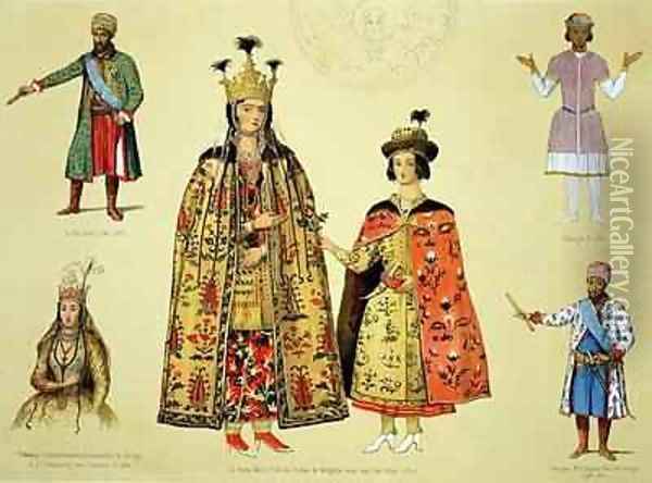 Costumes of the 17th and 18th centuries Oil Painting - Grigori Grigorevich Gagarin