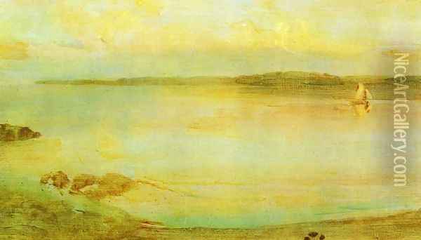 Gray and Gold - The Golden Bay Oil Painting - James Abbott McNeill Whistler