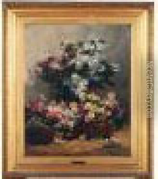 Bouquet De Fleurs Oil Painting - Georges Jeannin
