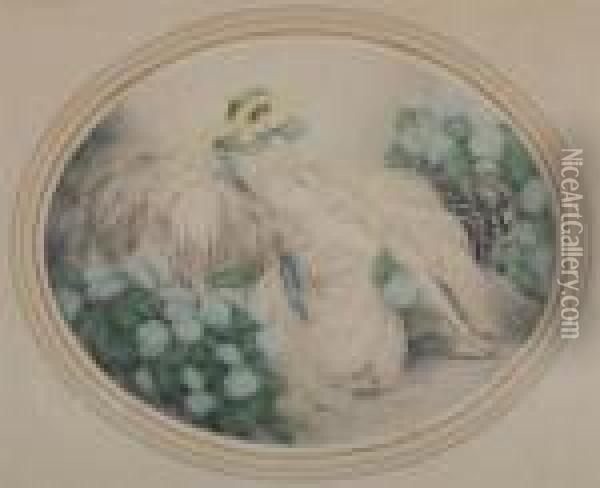 Hydrangea Oil Painting - Louis Icart