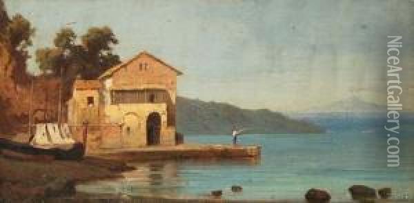 Casa Sul Mare, Napoli Oil Painting - Andrea Cherubini