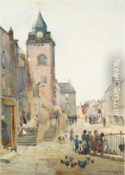 South Queensferry Oil Painting - Archibald Kay