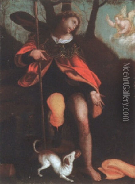Saint Roch Oil Painting - Dosso Dossi