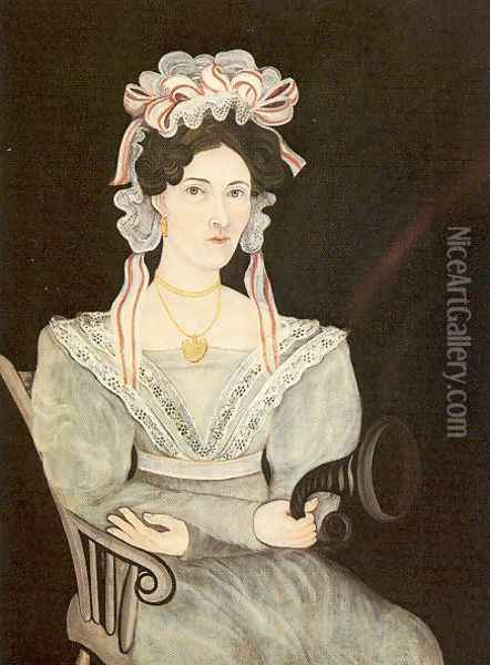 Mrs. J. B. Sheldon 1835 Oil Painting - Asahel Lynde Powers