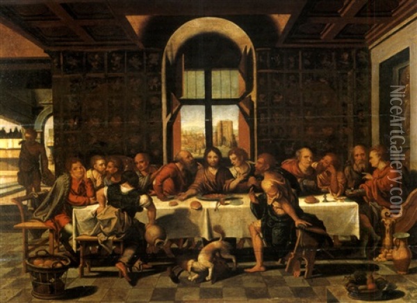 Abendmahl Oil Painting - Pieter Coecke van Aelst the Elder