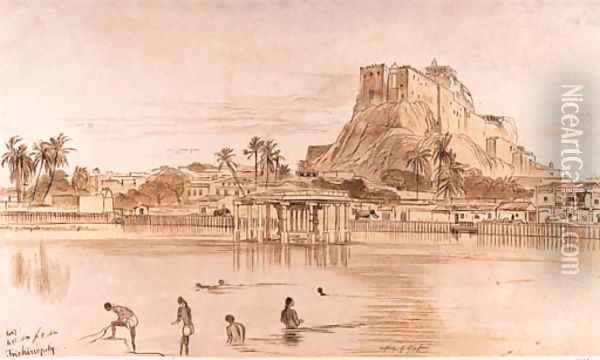 Trichinopoly, Tamil Nadu, South India Oil Painting - Edward Lear