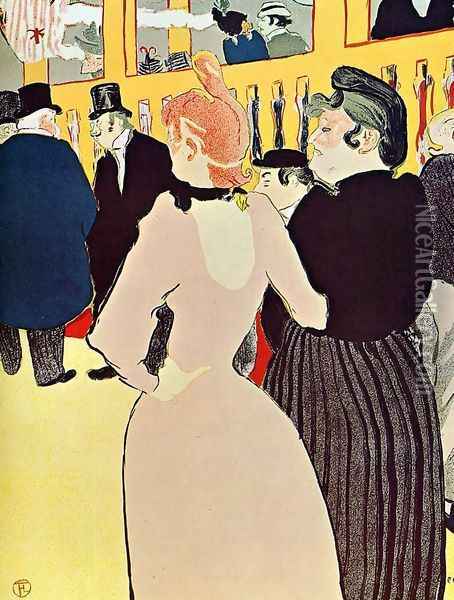 At The Moulin Rouge Ii Oil Painting - Henri De Toulouse-Lautrec