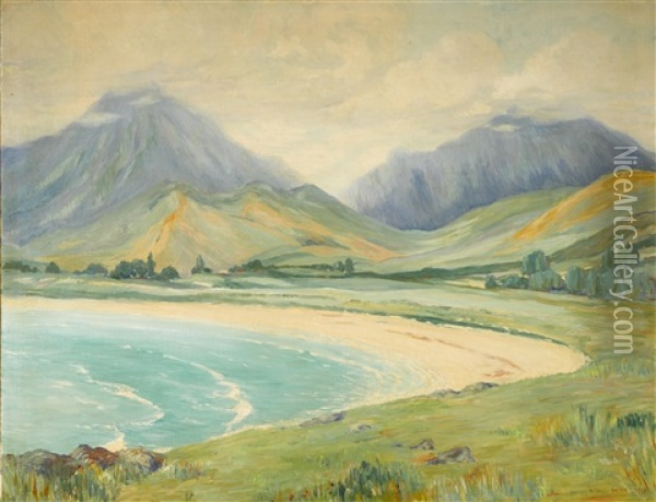 Along The Hawaiian Coast Oil Painting - William Twigg-Smith