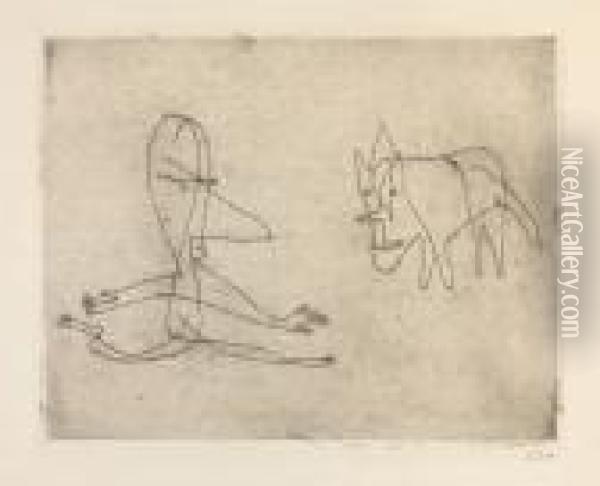 Was Lauft Er ? Oil Painting - Paul Klee