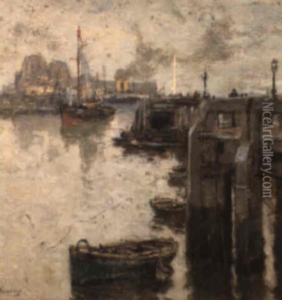 A Quiet Port Oil Painting - Hendrick Cassiers