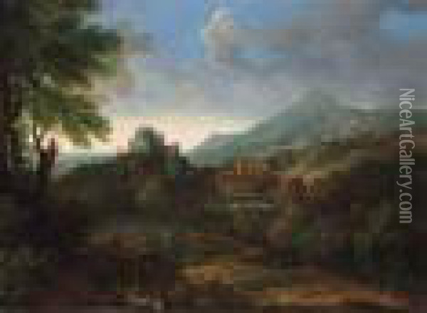 Paesaggio Oil Painting - Gaspard Dughet Poussin