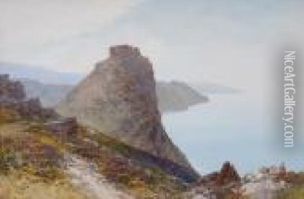 Castle Rock Oil Painting - Frederick John Widgery