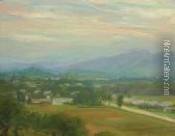 ''stockbridge Road'' Oil Painting - Irving Ramsay Wiles