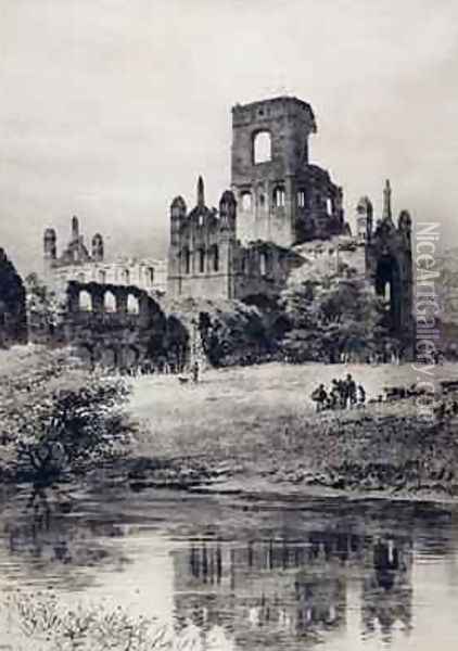 Kirkstall Abbey from the South East Oil Painting - Axel Haig