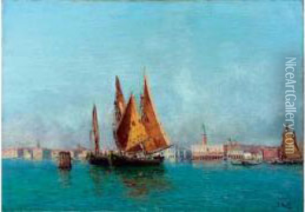 Canal A Venise Oil Painting - Francois Nardi