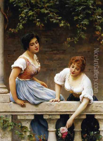 The Unseen Suitor Oil Painting - Eugene de Blaas