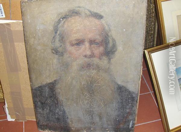 Portrait Study Of A Bearded Gentleman Oil Painting - John Hodgson Campbell