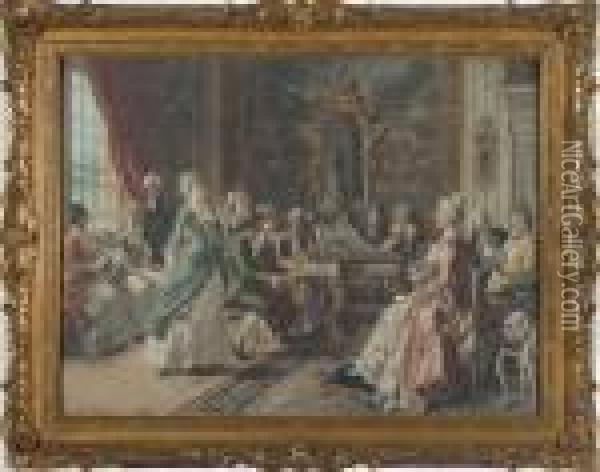 Afternoon Concert Oil Painting - Arturo Ricci
