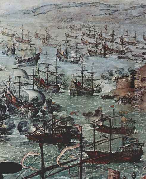 The Defense of Cádiz, detail Oil Painting - Francisco De Zurbaran